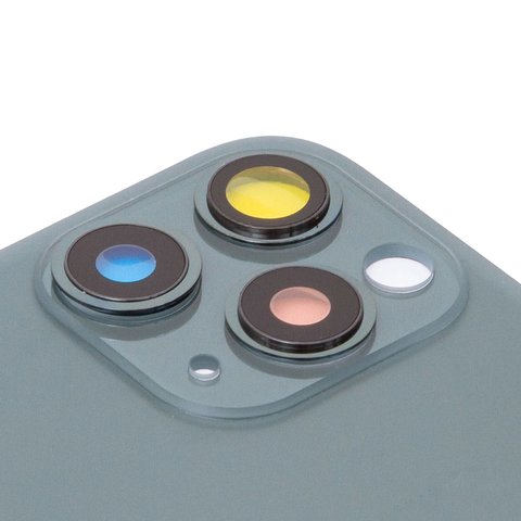 Задняя панель корпуса для iPhone 11 Pro Max, зеленая, со стеклом камеры, small hole, matte midnight green Превью 1
