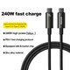 USB кабель Baseus Tungsten Gold, 2xUSB тип-C, 200 см, 240 Вт, черный, в нейлоновой оплетке, #CAWJ040101 Превью 2