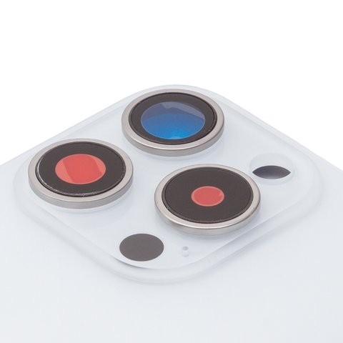 Housing Back Cover compatible with iPhone 15 Pro, (white, with camera lens, HC) Preview 1