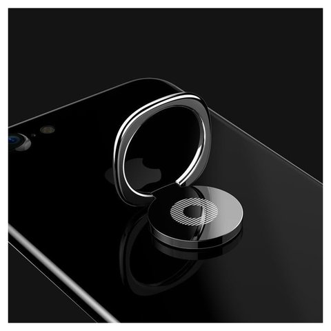 Holder Baseus Privity, (ring, adhesive base, black, metal) #SUMQ-01 Preview 1