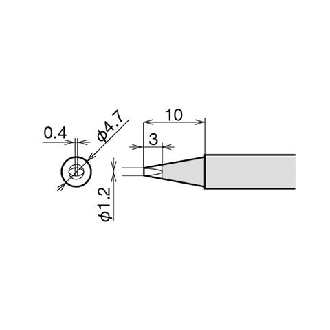 Punta de recambio para cautín Goot RX-80HRT-1.2D Vista previa  1