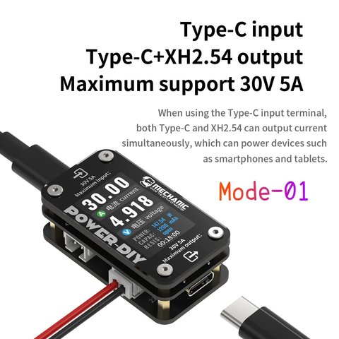 Probador USB Mechanic Power-DIY, XH2.54, USB tipo C, Lightning Vista previa  3