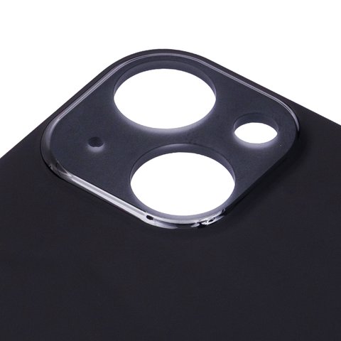 Panel trasero de carcasa puede usarse con iPhone 13, negra, no es necesario desmontar la cámara, Original (PRC), big hole Vista previa  1