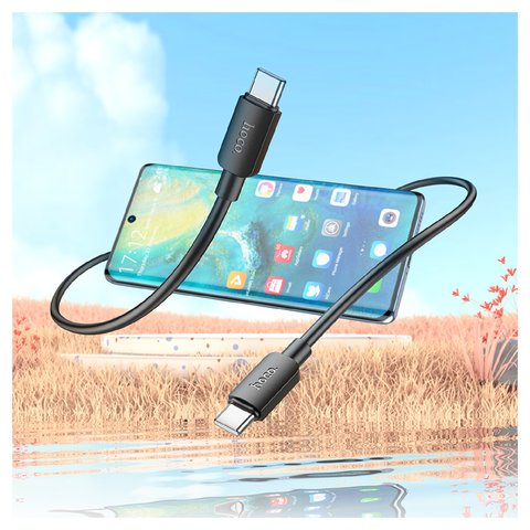 USB кабель Hoco X96, 2xUSB тип-C, 100 см, 60 Вт, 3 A, чорний, #6931474799128 Прев'ю 1