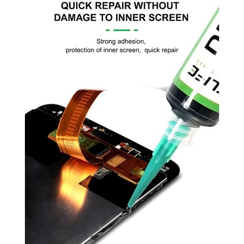 Клей RELIFE RL-035A, полиуретановый, прозрачный, для приклеивания задних крышек, для дисплейных рамок, 10 мл Превью 2