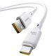 USB кабель Baseus Silky, USB тип-C, USB тип-A, 100 см, 100 Вт, білий, силіконовий, #P10377703213-00 Прев'ю 1